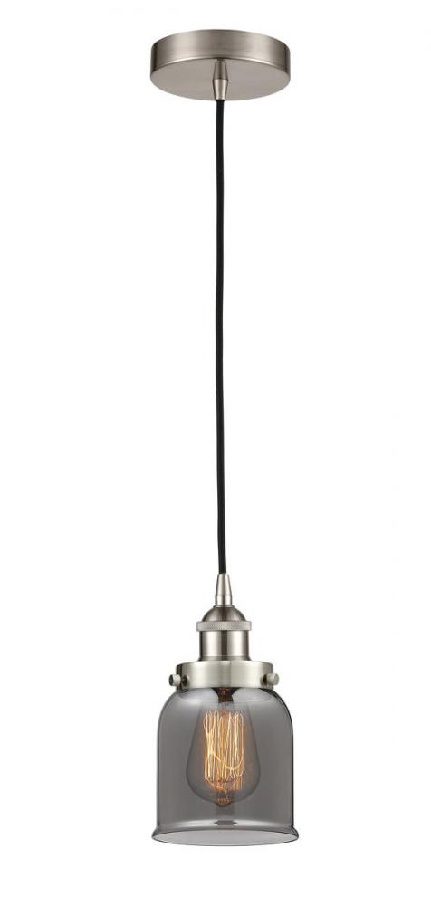 Bell - 1 Light - 5 inch - Brushed Satin Nickel - Cord hung - Mini Pendant