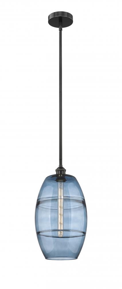 Vaz - 1 Light - 10 inch - Matte Black - Cord hung - Mini Pendant