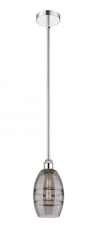 Vaz - 1 Light - 6 inch - Polished Chrome - Cord hung - Mini Pendant