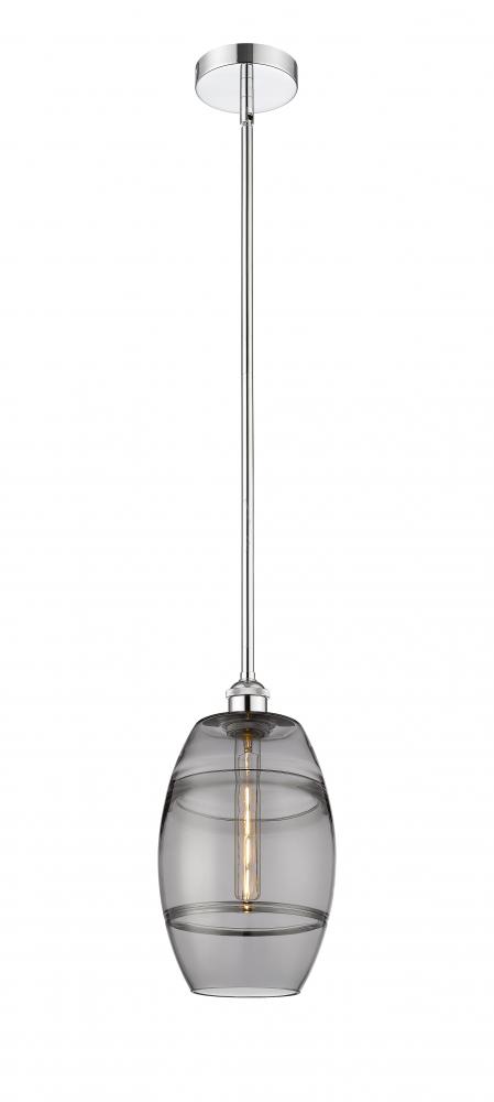 Vaz - 1 Light - 8 inch - Polished Chrome - Cord hung - Mini Pendant