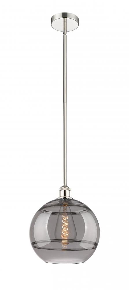 Rochester - 1 Light - 12 inch - Polished Nickel - Cord hung - Mini Pendant