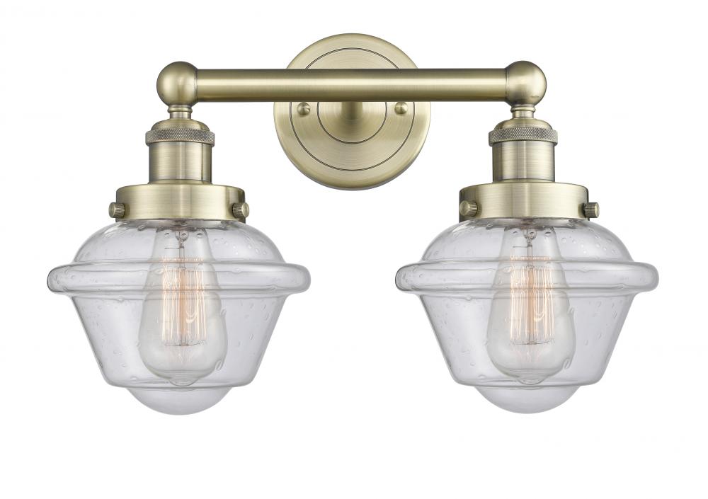 Oxford - 2 Light - 16 inch - Antique Brass - Bath Vanity Light