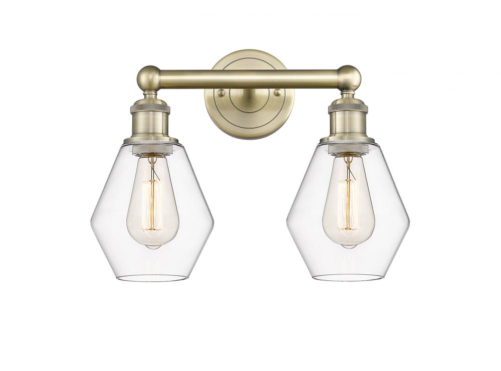 Cindyrella - 2 Light - 15 inch - Antique Brass - Bath Vanity Light