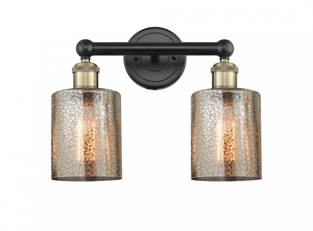 Cobbleskill - 2 Light - 14 inch - Black Antique Brass - Bath Vanity Light