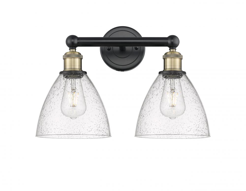 Bristol - 2 Light - 17 inch - Black Antique Brass - Bath Vanity Light