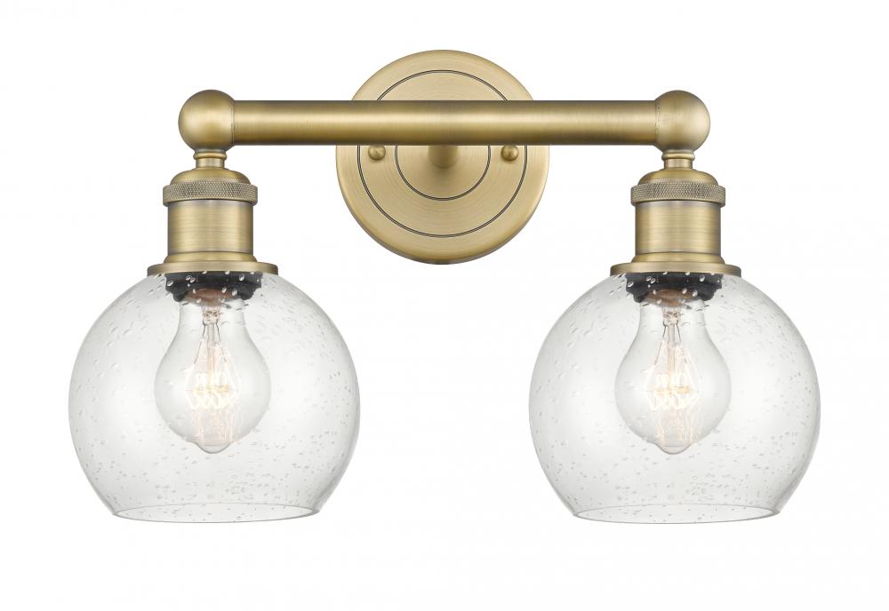 Athens - 2 Light - 15 inch - Brushed Brass - Bath Vanity Light