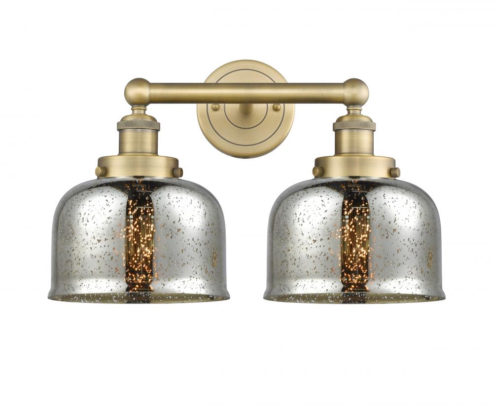 Bell - 2 Light - 17 inch - Brushed Brass - Bath Vanity Light