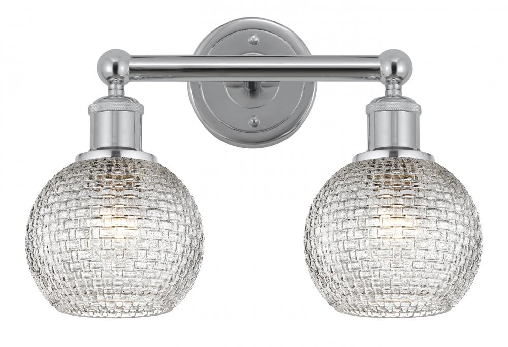 Athens - 2 Light - 15 inch - Polished Chrome - Bath Vanity Light