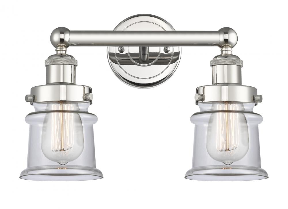 Canton - 2 Light - 14 inch - Polished Nickel - Bath Vanity Light