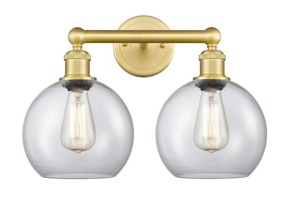 Athens - 2 Light - 17 inch - Satin Gold - Bath Vanity Light