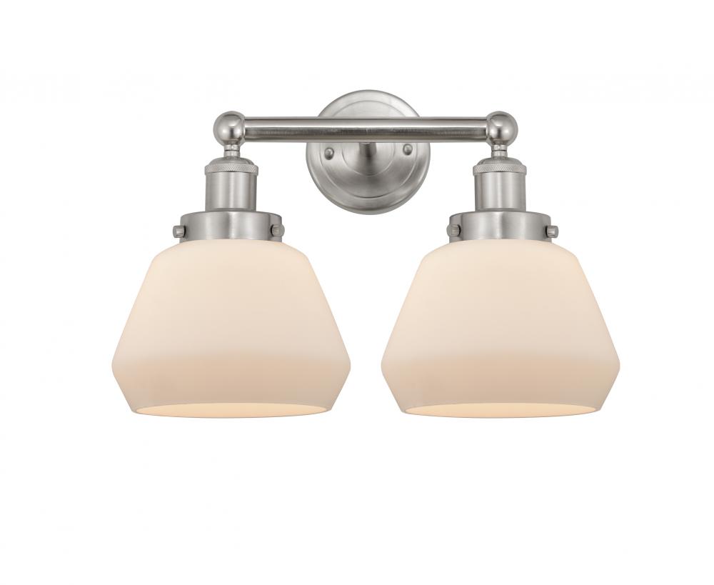 Fulton - 2 Light - 16 inch - Brushed Satin Nickel - Bath Vanity Light