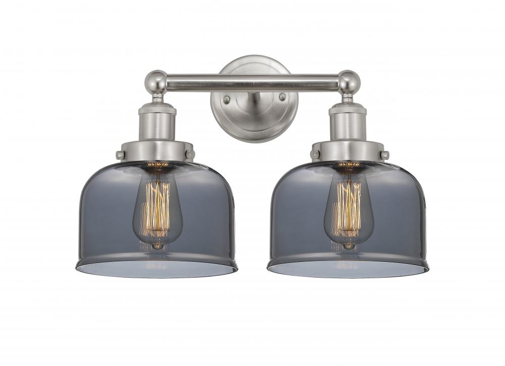 Bell - 2 Light - 17 inch - Brushed Satin Nickel - Bath Vanity Light