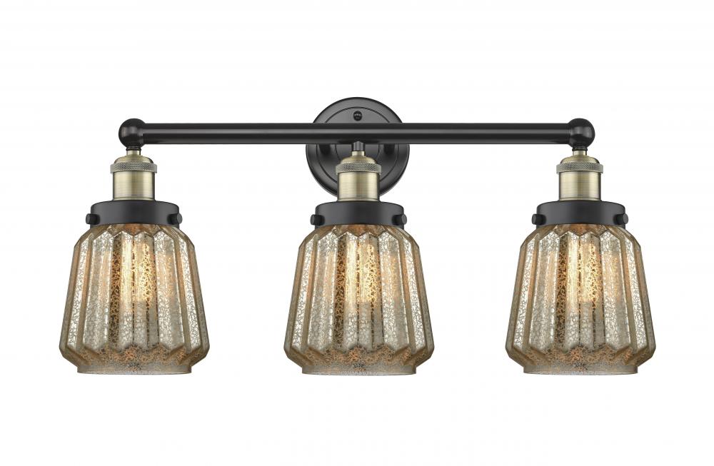 Chatham - 3 Light - 25 inch - Black Antique Brass - Bath Vanity Light