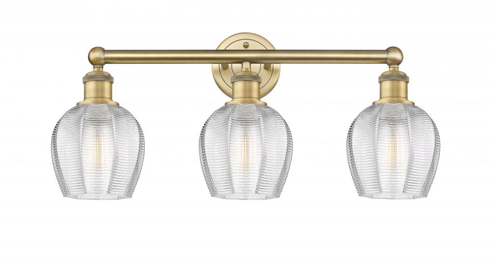 Norfolk - 3 Light - 24 inch - Brushed Brass - Bath Vanity Light