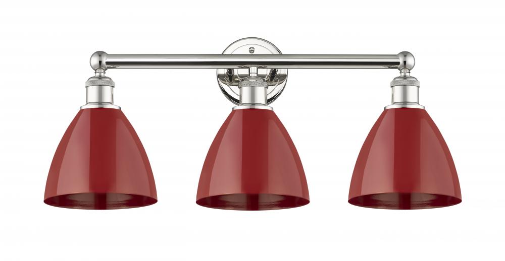 Plymouth - 3 Light - 26 inch - Polished Nickel - Bath Vanity Light