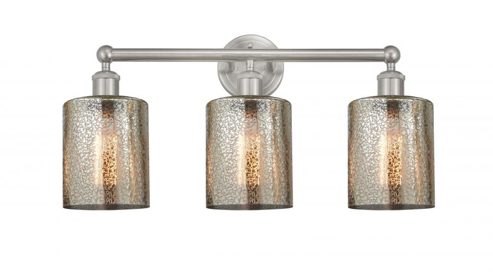 Cobbleskill - 3 Light - 23 inch - Brushed Satin Nickel - Bath Vanity Light