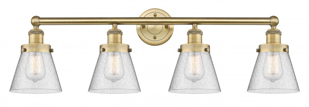 Cone - 4 Light - 33 inch - Brushed Brass - Bath Vanity Light