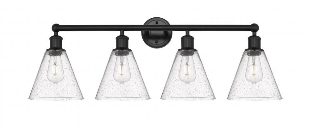 Berkshire - 4 Light - 35 inch - Matte Black - Bath Vanity Light