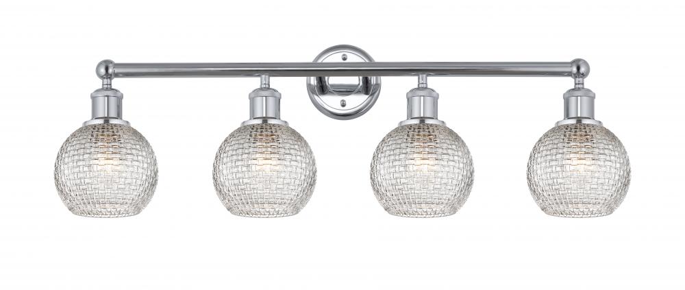 Athens - 4 Light - 33 inch - Polished Chrome - Bath Vanity Light