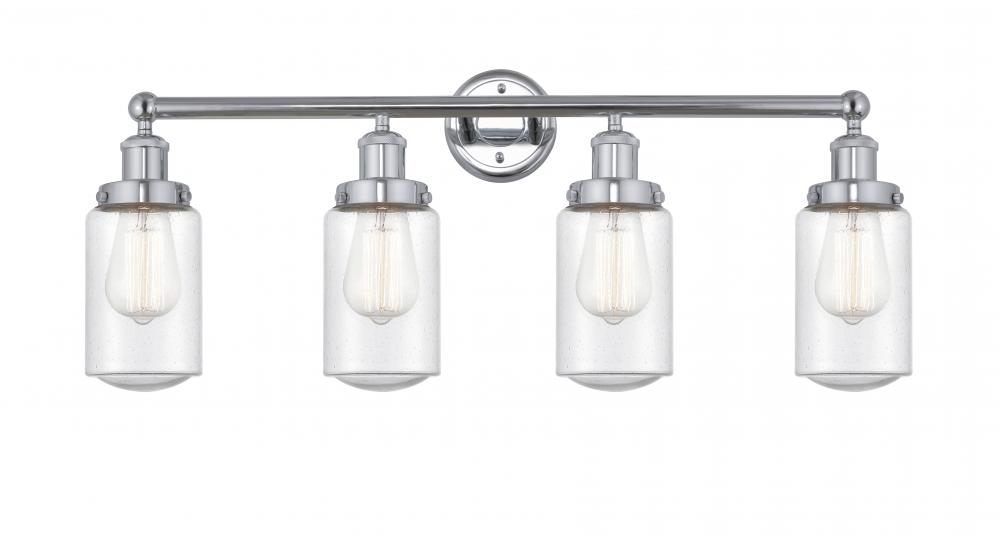 Dover - 4 Light - 32 inch - Polished Chrome - Bath Vanity Light