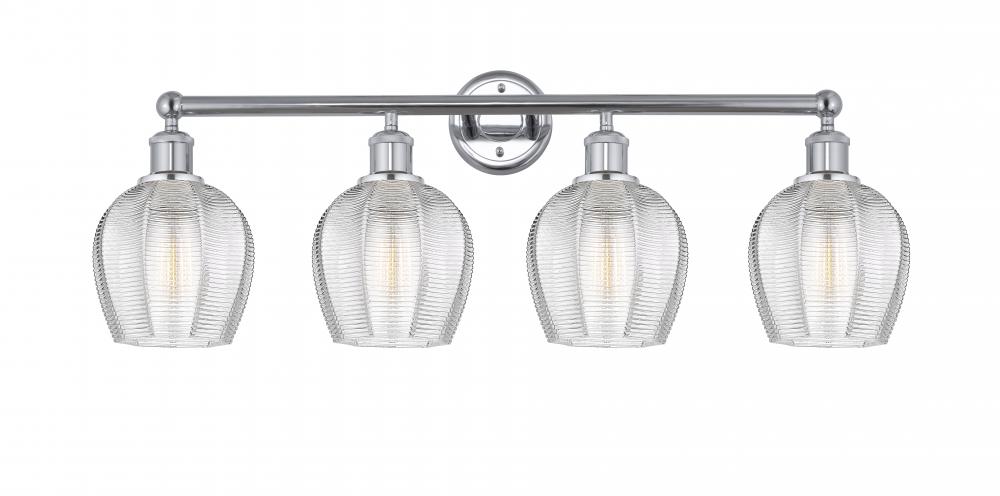 Norfolk - 4 Light - 33 inch - Polished Chrome - Bath Vanity Light