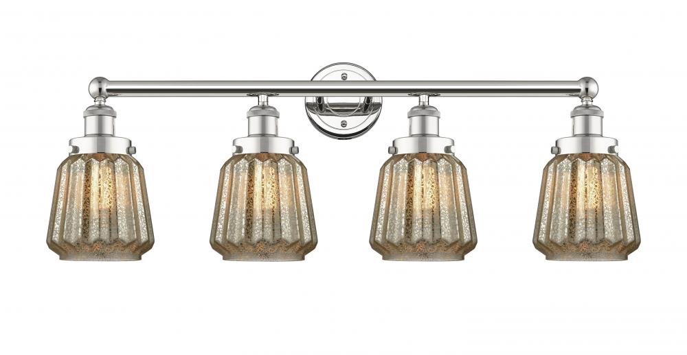 Chatham - 4 Light - 34 inch - Polished Nickel - Bath Vanity Light