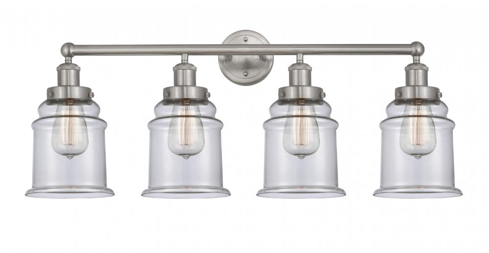 Canton - 4 Light - 33 inch - Brushed Satin Nickel - Bath Vanity Light