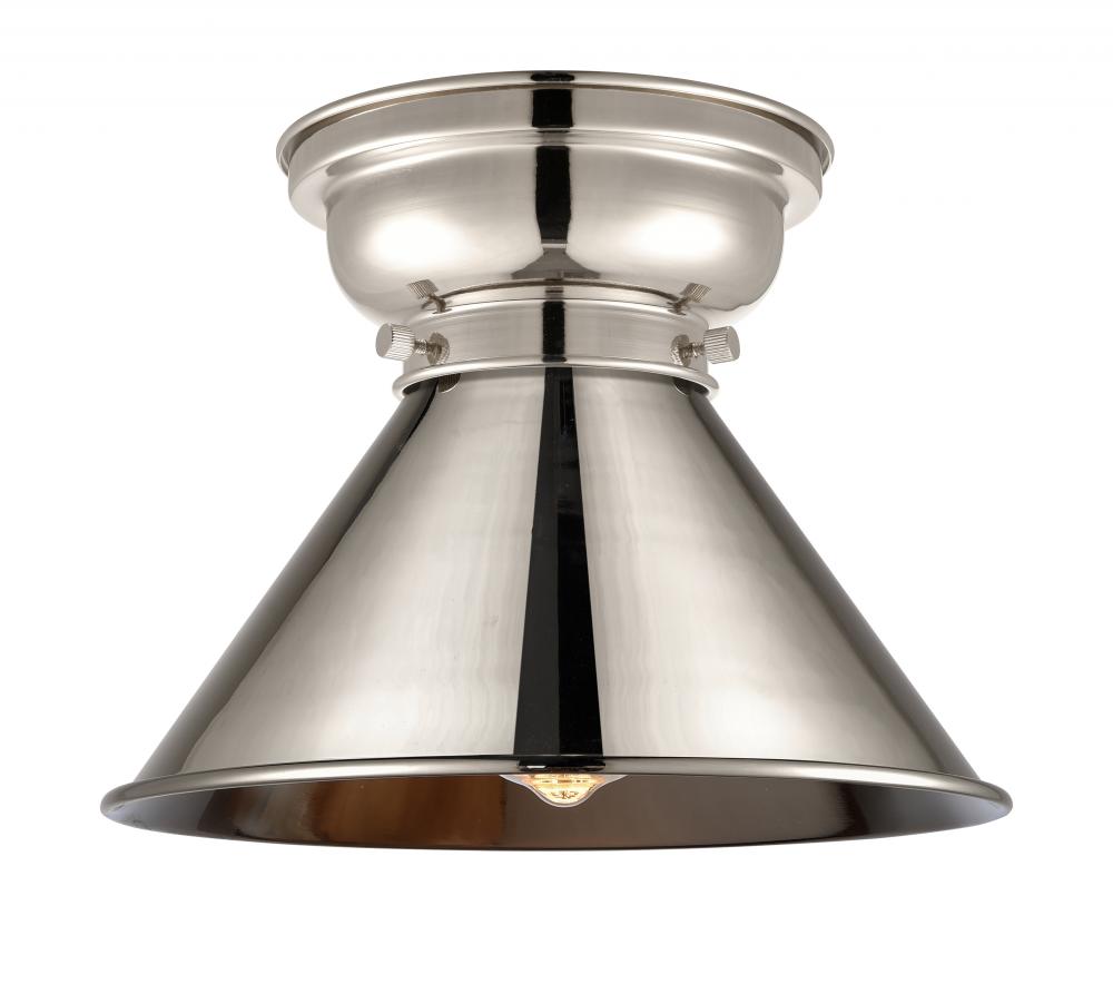 Briarcliff - 1 Light - 10 inch - Polished Nickel - Flush Mount