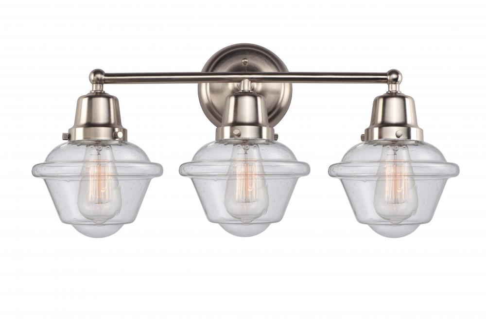 Oxford - 3 Light - 24 inch - Brushed Satin Nickel - Bath Vanity Light