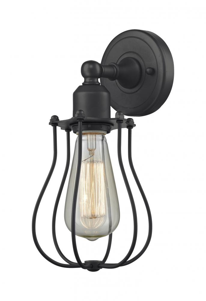 Muselet - 1 Light - 6 inch - Matte Black - Sconce