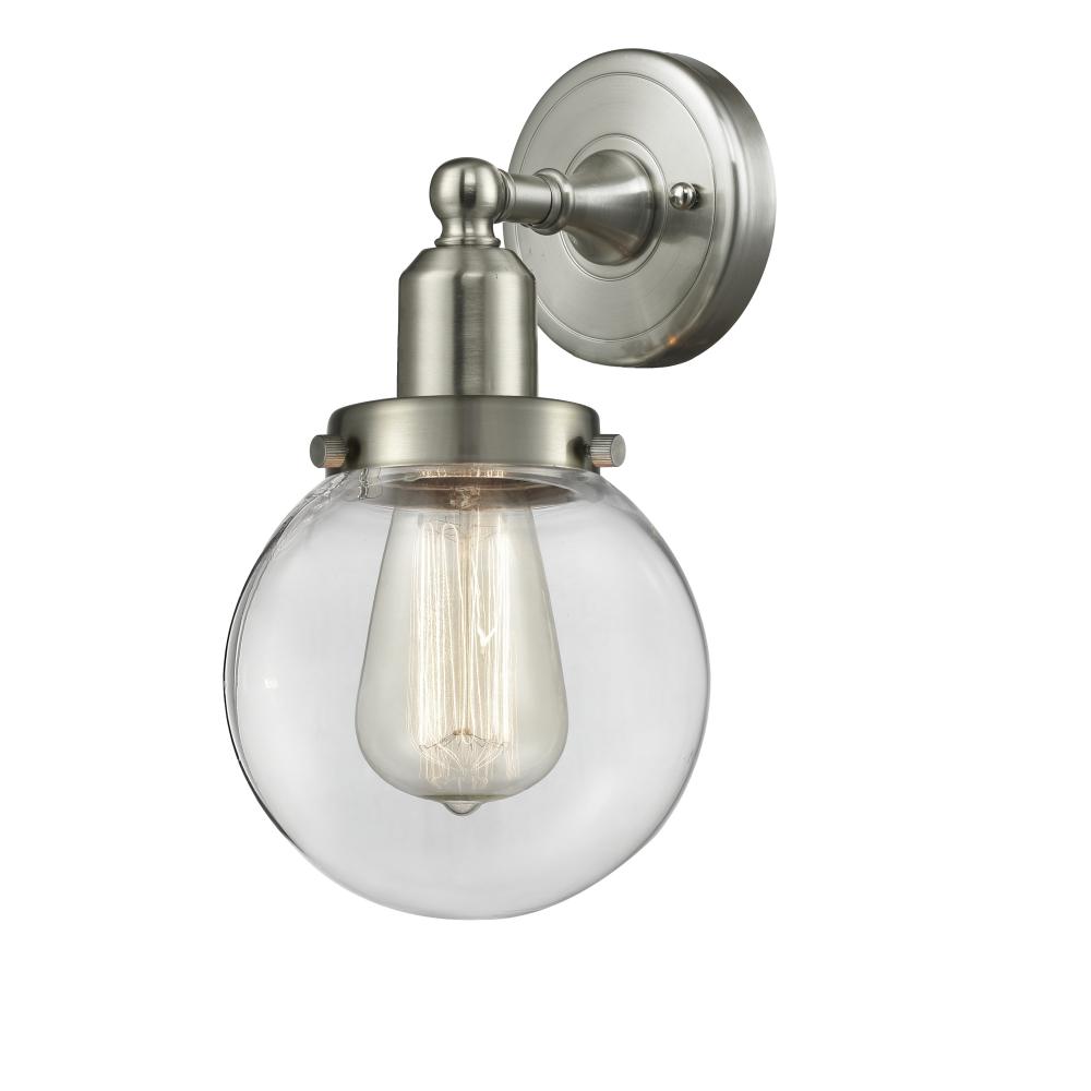 Beacon - 1 Light - 6 inch - Brushed Satin Nickel - Sconce