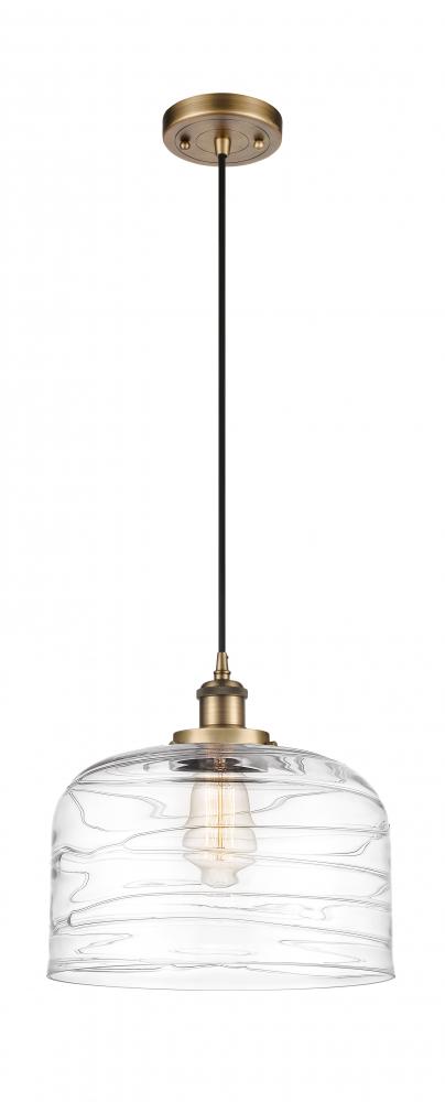 Bell - 1 Light - 12 inch - Brushed Brass - Cord hung - Mini Pendant