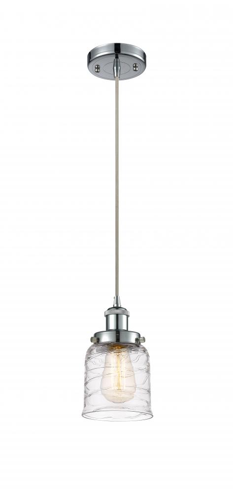 Bell - 1 Light - 5 inch - Polished Chrome - Cord hung - Mini Pendant