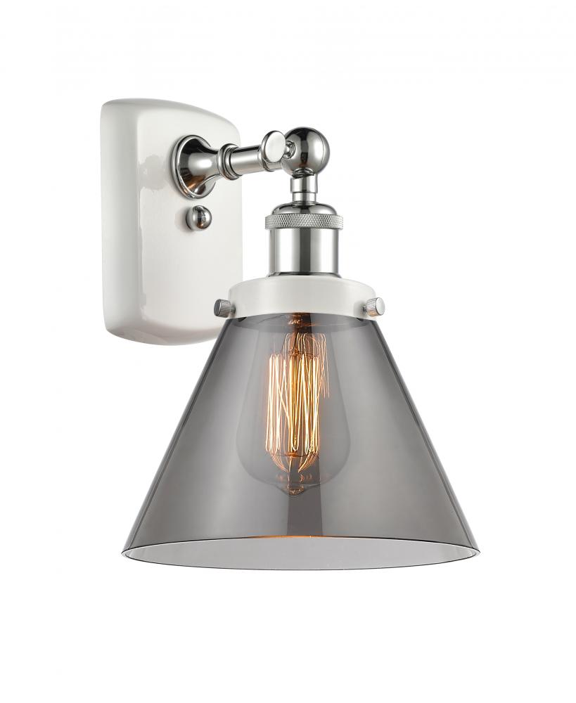 Cone - 1 Light - 8 inch - White Polished Chrome - Sconce