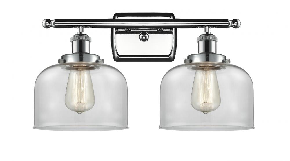 Bell - 2 Light - 18 inch - Polished Chrome - Bath Vanity Light