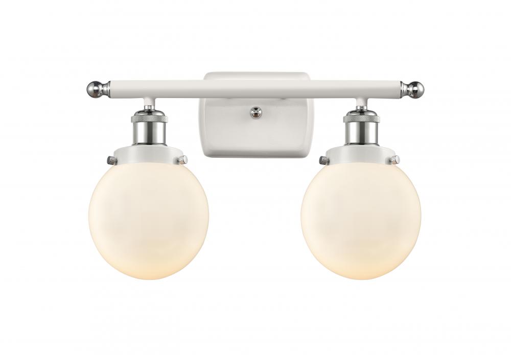 Beacon - 2 Light - 16 inch - White Polished Chrome - Bath Vanity Light