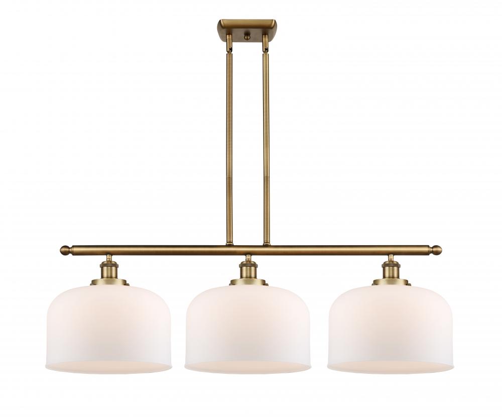 Bell - 3 Light - 36 inch - Brushed Brass - Stem Hung - Island Light