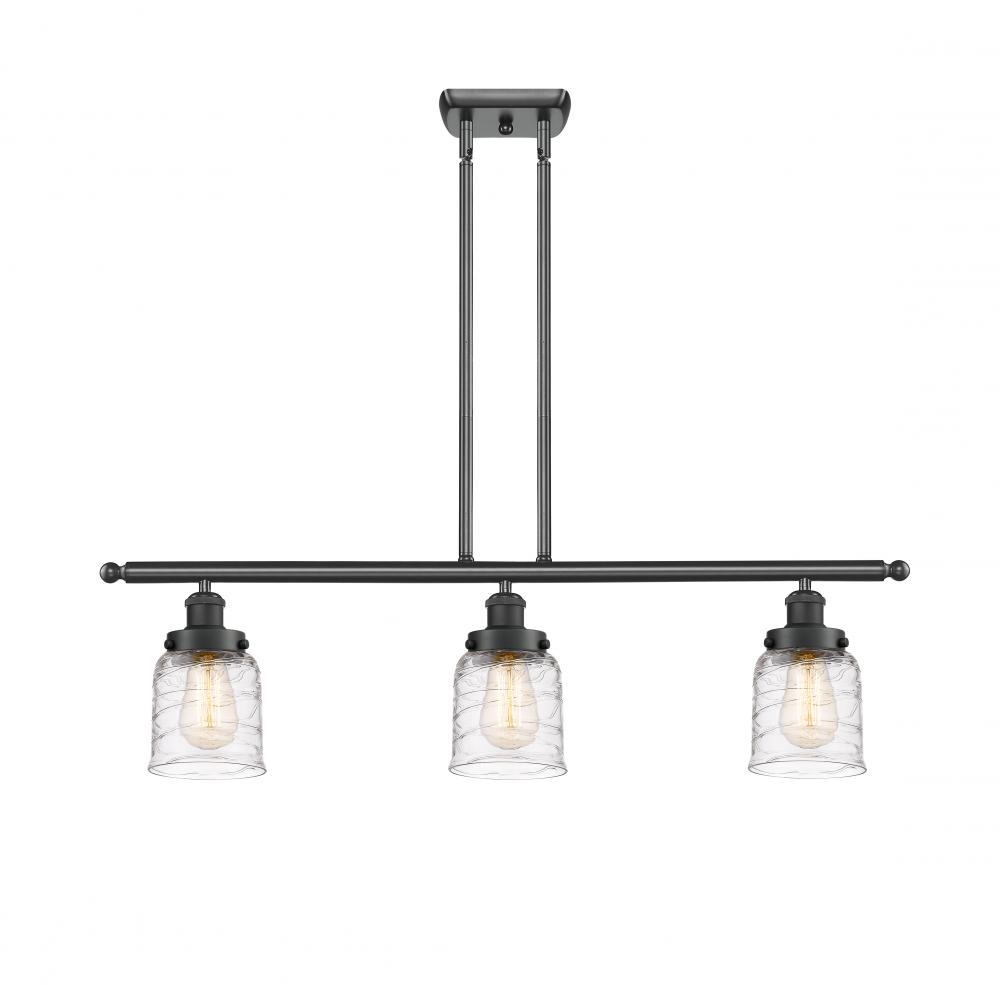 Bell - 3 Light - 36 inch - Matte Black - Stem Hung - Island Light