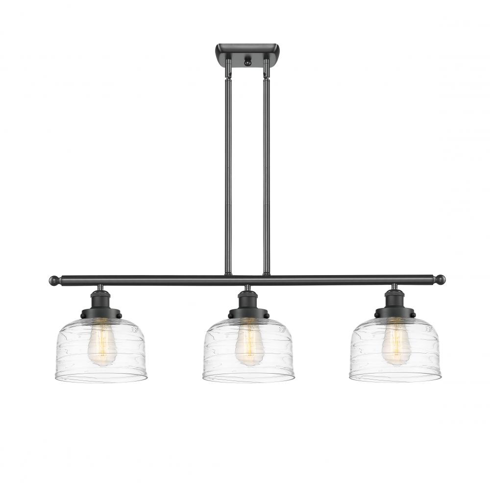 Bell - 3 Light - 36 inch - Matte Black - Stem Hung - Island Light