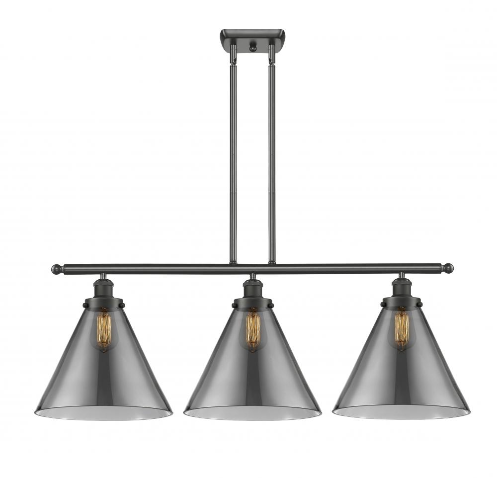 Cone - 3 Light - 36 inch - Oil Rubbed Bronze - Stem Hung - Island Light