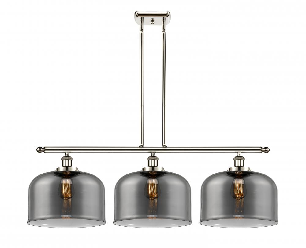 Bell - 3 Light - 36 inch - Polished Nickel - Stem Hung - Island Light