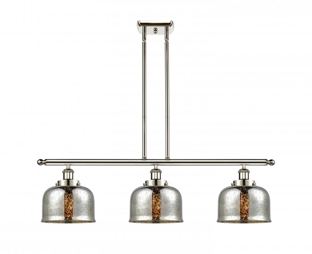 Bell - 3 Light - 36 inch - Polished Nickel - Stem Hung - Island Light