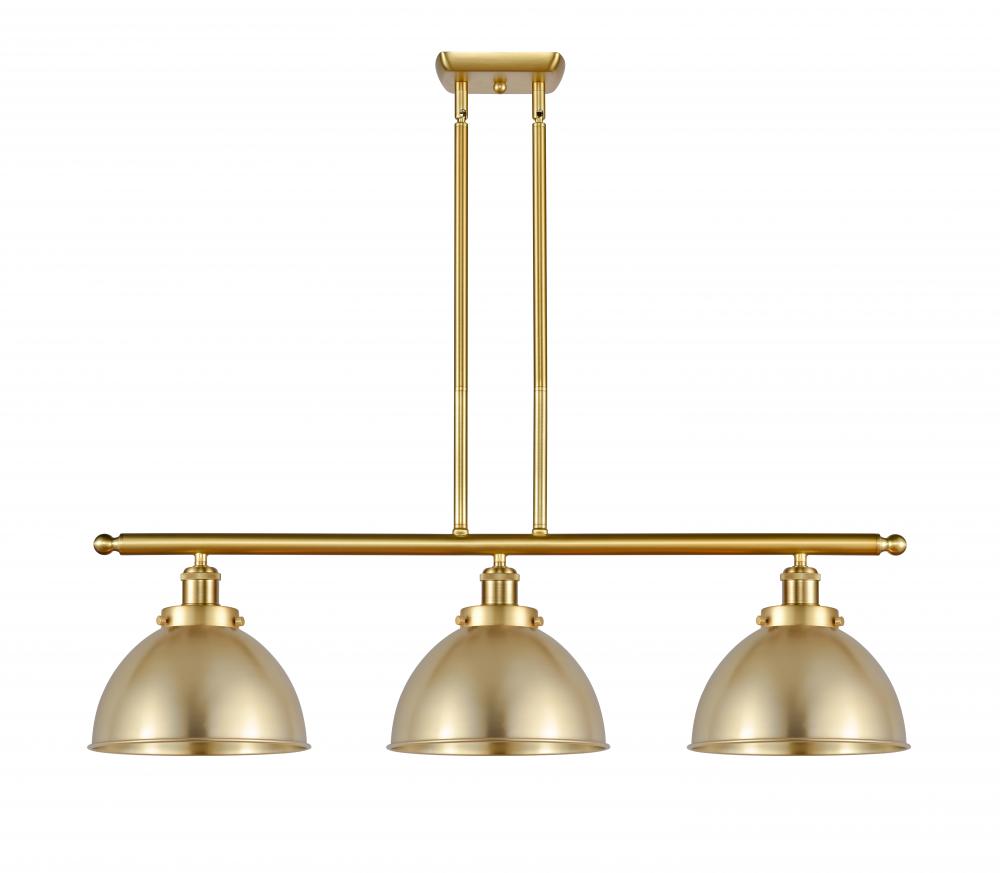 Derby - 3 Light - 36 inch - Satin Gold - Stem Hung - Island Light