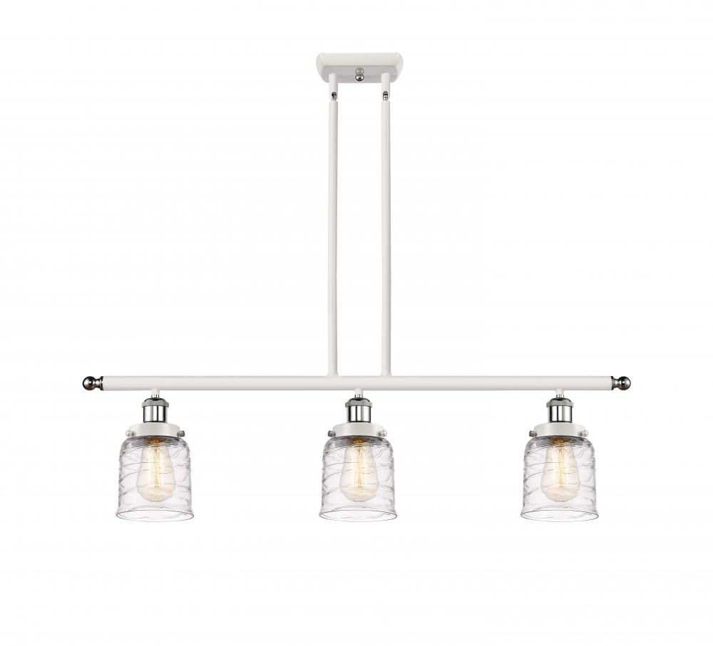 Bell - 3 Light - 36 inch - White Polished Chrome - Stem Hung - Island Light