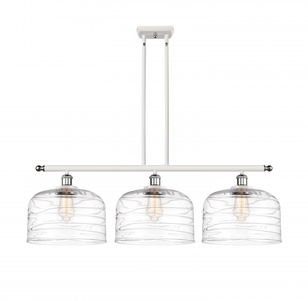 Bell - 3 Light - 36 inch - White Polished Chrome - Stem Hung - Island Light