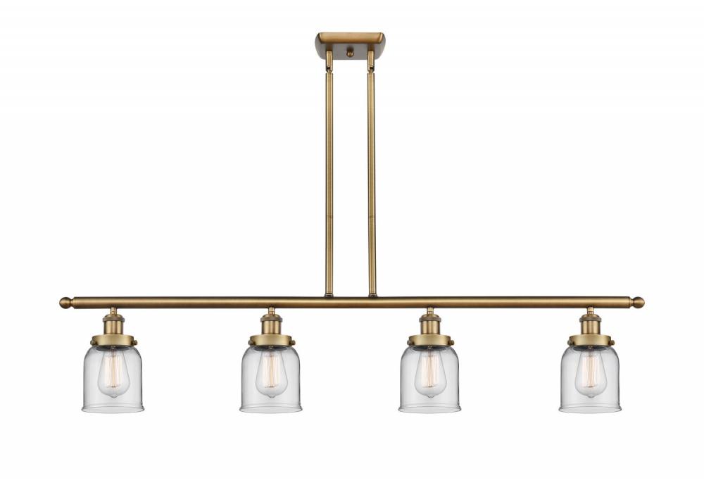 Bell - 4 Light - 48 inch - Brushed Brass - Stem Hung - Island Light