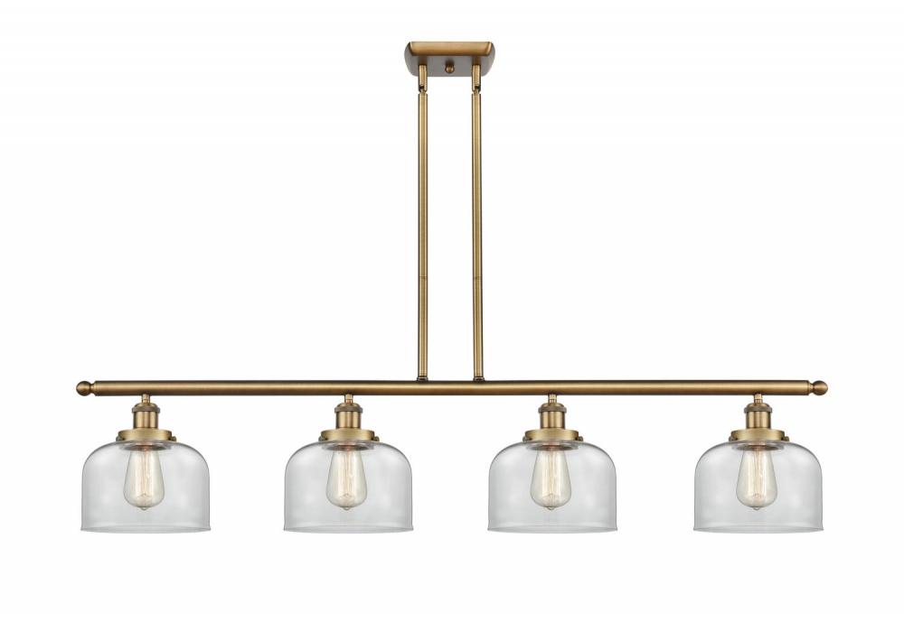 Bell - 4 Light - 48 inch - Brushed Brass - Stem Hung - Island Light