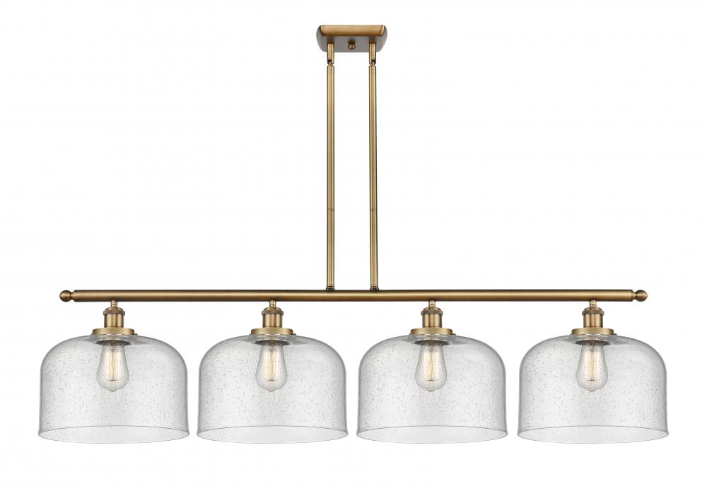 Bell - 4 Light - 48 inch - Brushed Brass - Stem Hung - Island Light