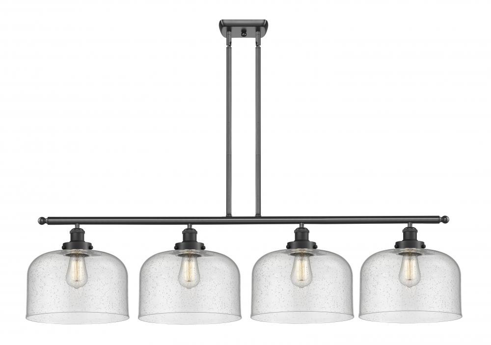 Bell - 4 Light - 48 inch - Matte Black - Stem Hung - Island Light