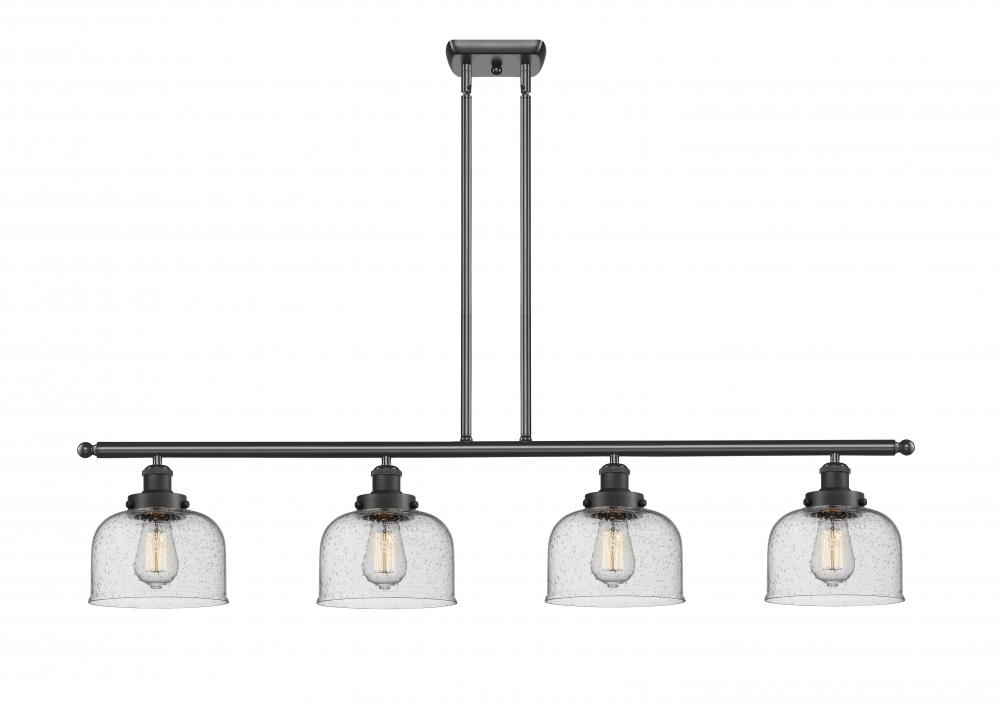 Bell - 4 Light - 48 inch - Matte Black - Stem Hung - Island Light